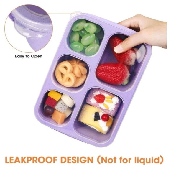 Korlon 6 Pack Bento Box Adult, Bento Lunch Box Containers w/ Lids And Utensils - Picture 4 of 7